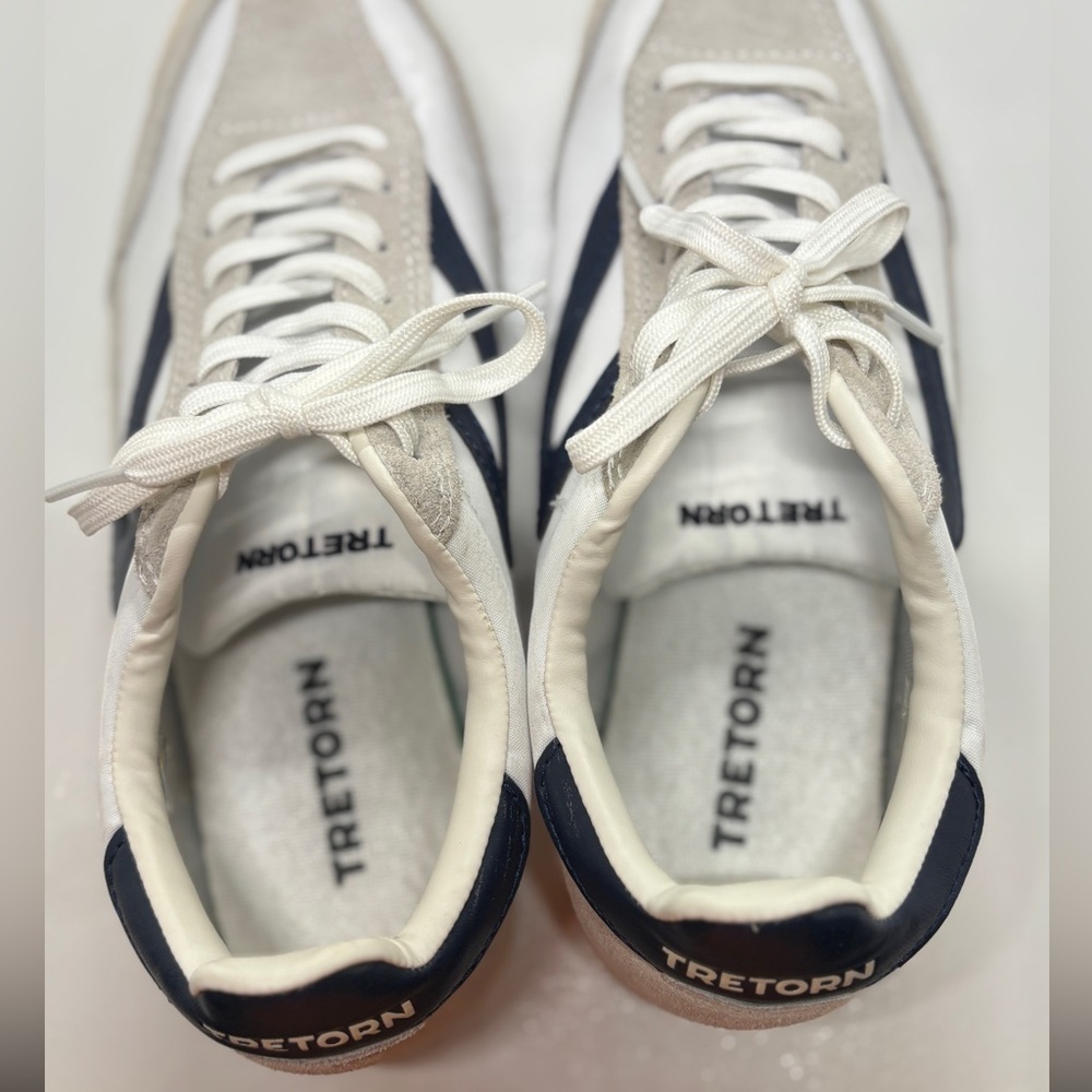 Tretorn Nylite Sneakers Women’s 8 White Gray Suede Leather Casual Retro Trainer - Picture 11 of 14